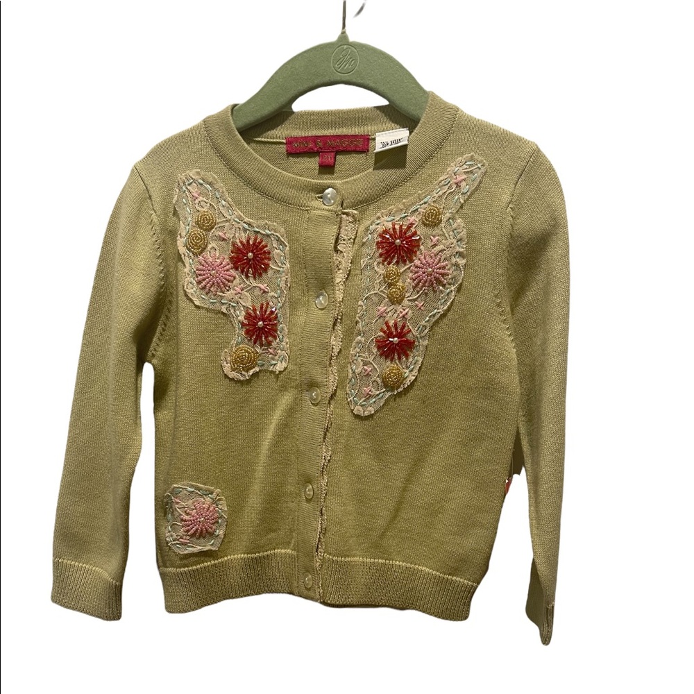MIMI & MAGGIE Beaded Lace Cardigan